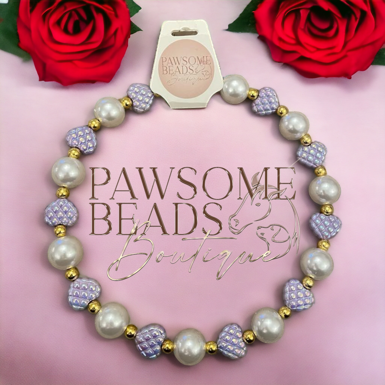 Unicorn Beaded Dog Collar | Necklace – pawsomebeadsboutique.co.uk
