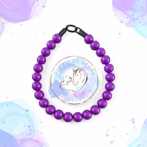 Slip on dog collar made from 20mm gumball shaped acrylic beads