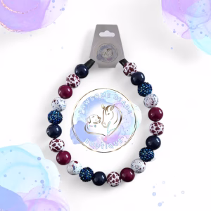 Slip on dog collar made from 20mm gumball shaped acrylic beads