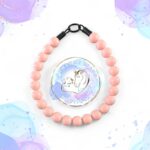 Slip on dog collar made from 20mm gumball shaped acrylic beads