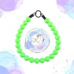 Slip on dog collar made from 20mm gumball shaped acrylic beads