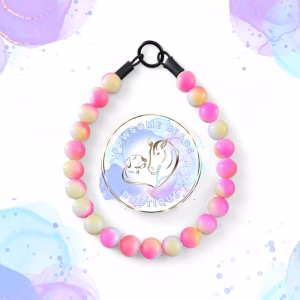 Slip on dog collar made from 20mm gumball shaped acrylic beads