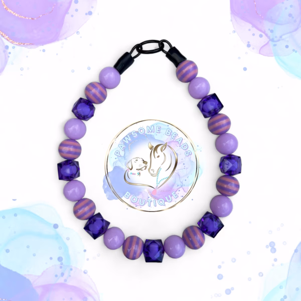 Beaded slip on dog collar made from 20mm round acrylic beads