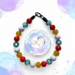Beaded slip on dog collar made from 20mm round acrylic beads