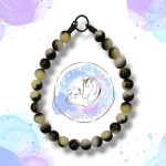 Beaded slip on dog collar made from 20mm round acrylic beads in ombre black and yellow colours