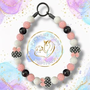 Pink Pumpkins Beaded Dog Collar | Necklace