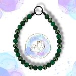 Green christmas beaded dog collar from Pawsome Beads Boutique.