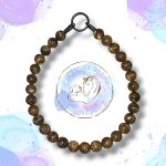 20mm acrylic beaded dog collar in brown marble effect