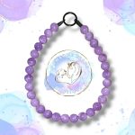 20mm acrylic beaded dog collar in purple marble effect