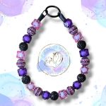 Custom made beaded dog collar made from 20mm acrylic beads and feature silicone beads from Pawsome Beads Boutique