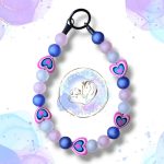 Custom made beaded dog collar made from 20mm acrylic beads and feature silicone beads from Pawsome Beads Boutique