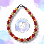 Superhero dog collar from Pawsome Beads Boutique in a Iron Man style