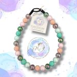 Pre-made slip on dog collar in silver beads from Pawsome Beads Boutique