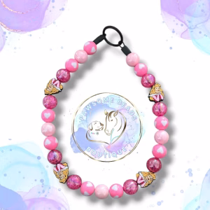 Beaded dog collar from Pawsome Beads Boutique made from 20mm acrylic beads