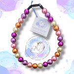 Beaded dog collar from Pawsome Beads Boutique. Made from round 20mm acrylic beads in vibrant collars.
