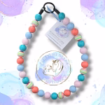 Beaded dog collar from Pawsome Beads Boutique. Made from round 20mm acrylic beads in vibrant collars.