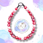 Beaded dog collar from Pawsome Beads Boutique made from 20mm acrylic beads