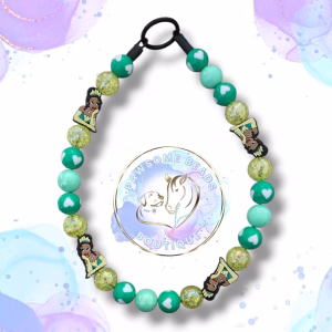 Beaded dog collar from Pawsome Beads Boutique made from 20mm acrylic beads