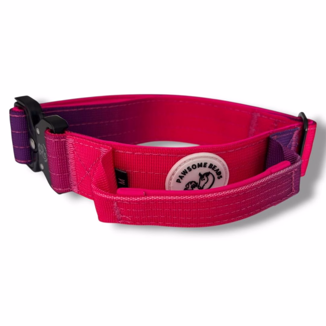 Photo of Pawsome Beads Boutique Tactical Collar in Pink & Purple