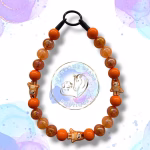 Beaded dog collar from Pawsome Beads Boutique made from 20mm acylic beads and silicone Bingo feature beads
