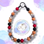Halloween beaded dog collar from Pawsome Beads Boutique in a Pennywise style