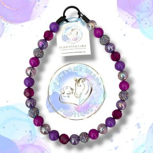 Lavender Fields Beaded Dog Collar | Necklace
