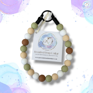 Small silicone beaded dog collar from Pawsome Beads Boutique