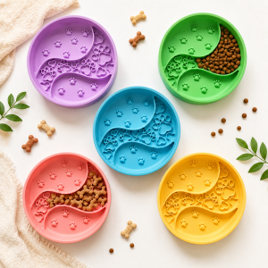 Enrichment Silicone Dog Bowl – available in 5 colours