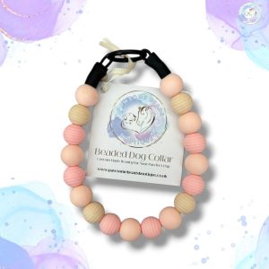 Small silicone beaded dog collar from Pawsome Beads Boutique