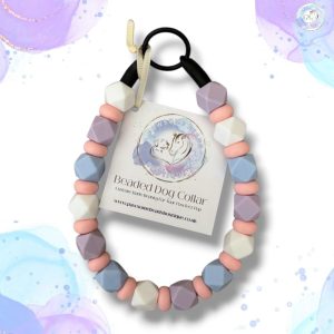 Small silicone beaded dog collar from Pawsome Beads Boutique