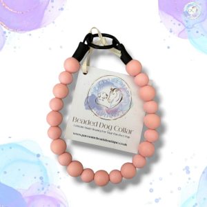Small silicone beaded dog collar from Pawsome Beads Boutique