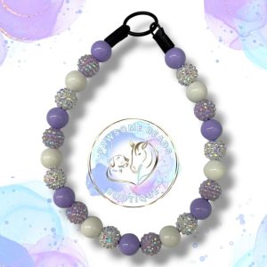 Beaded dog collar from Pawsome Beads Boutique. MAde from 16mm acrylic beads