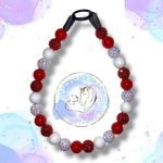 Beaded dog collar from Pawsome Beads Boutique. MAde from 16mm acrylic beads