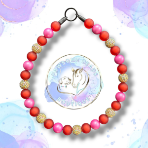 Valentine's beaded dog collar from Pawsome Beads Boutique