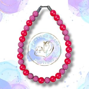 Valentine's beaded dog collar from Pawsome Beads Boutique