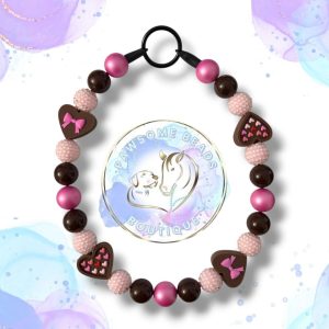 Valentine's beaded dog collar from Pawsome Beads Boutique