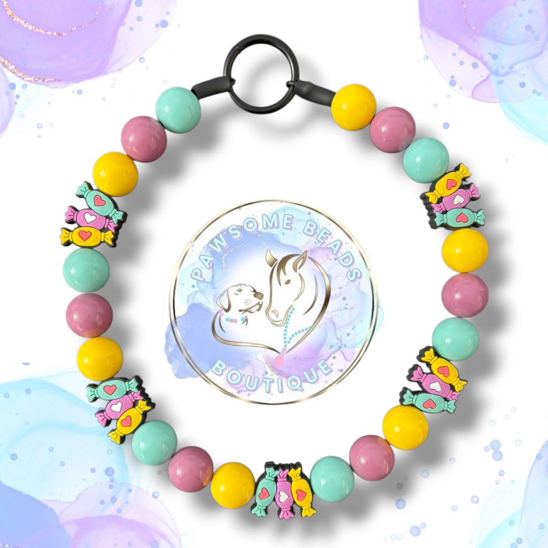 Valentine's beaded dog collar from Pawsome Beads Boutique