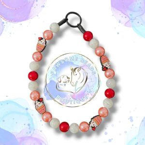 Valentine's beaded dog collar from Pawsome Beads Boutique