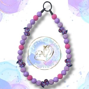 Twilight Sparkle Beaded Dog Collar | Necklace